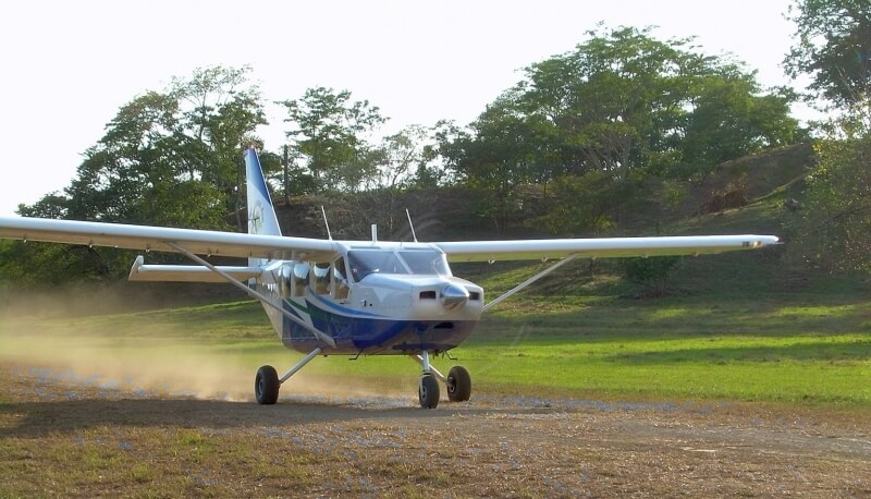 Plan on runway of Samara Airpark